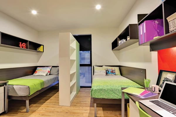 King Single Bed, Twin 8 Bed Apartment With Ensuite  -  Scape Melbourne Central  - Gallery -  1