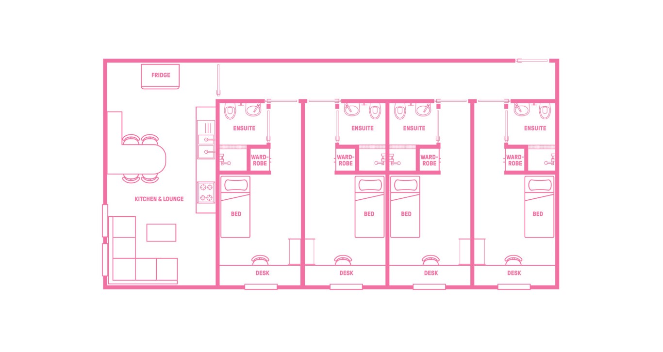  King Single Bed, 5 Bed Apartment With Ensuite  -  Scape Tribune  - Gallery -  12