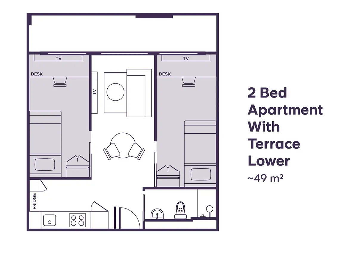  2 Bed Apartment With Terrace – Lower  -  University Square  - Gallery -  5