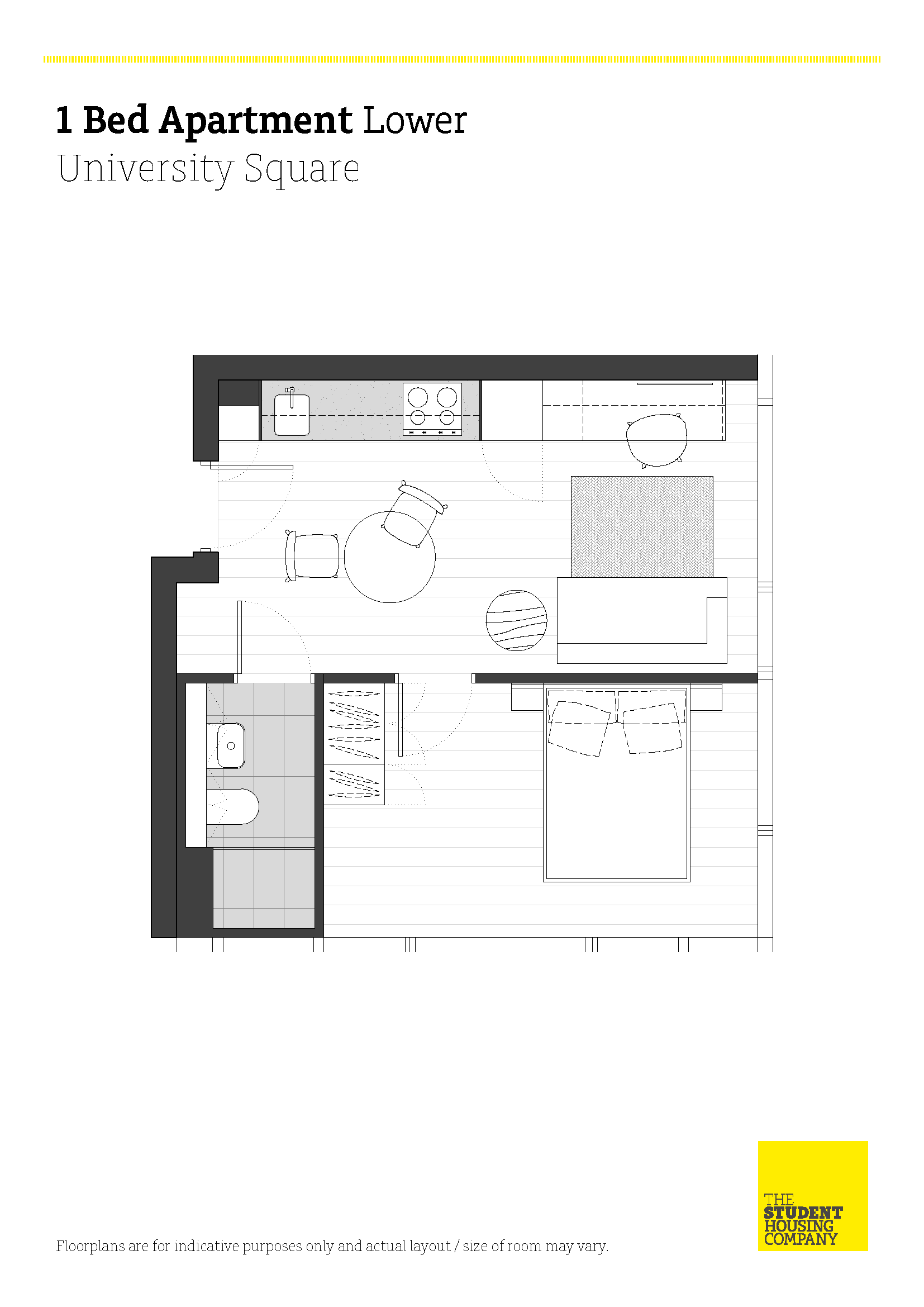  1 Bed Apartment Lower  -  University Square  - Gallery -  2