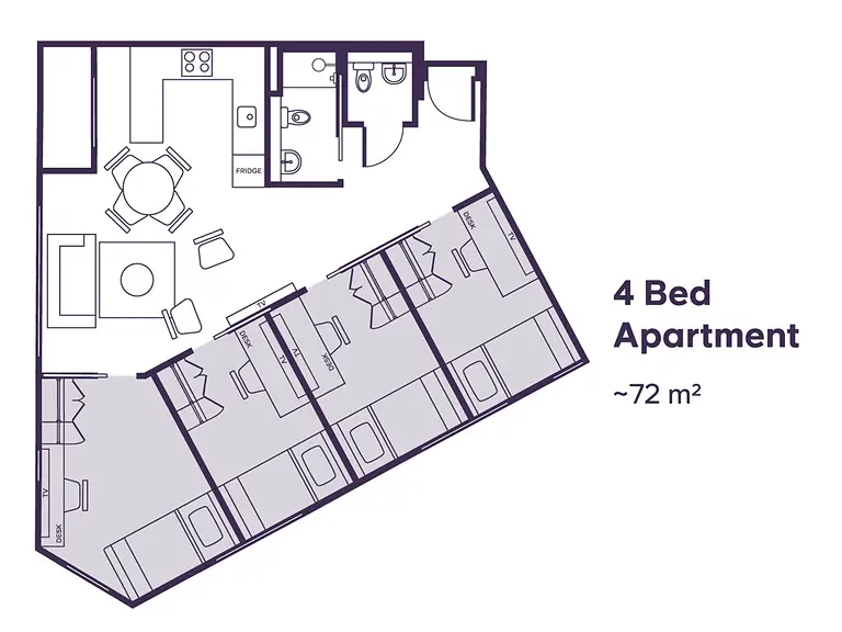  4 Bed Apartment  -  University Square  - Gallery -  5