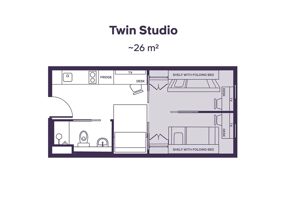  Twin Studio  -  University Square  - Gallery -  5
