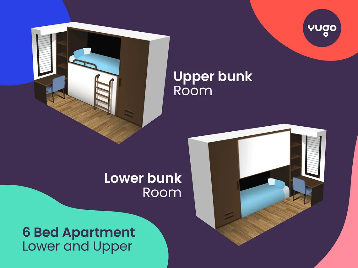  6 Bed Apartment With Terrace (Bunk Cabin)  -  University Square  - Gallery -  3