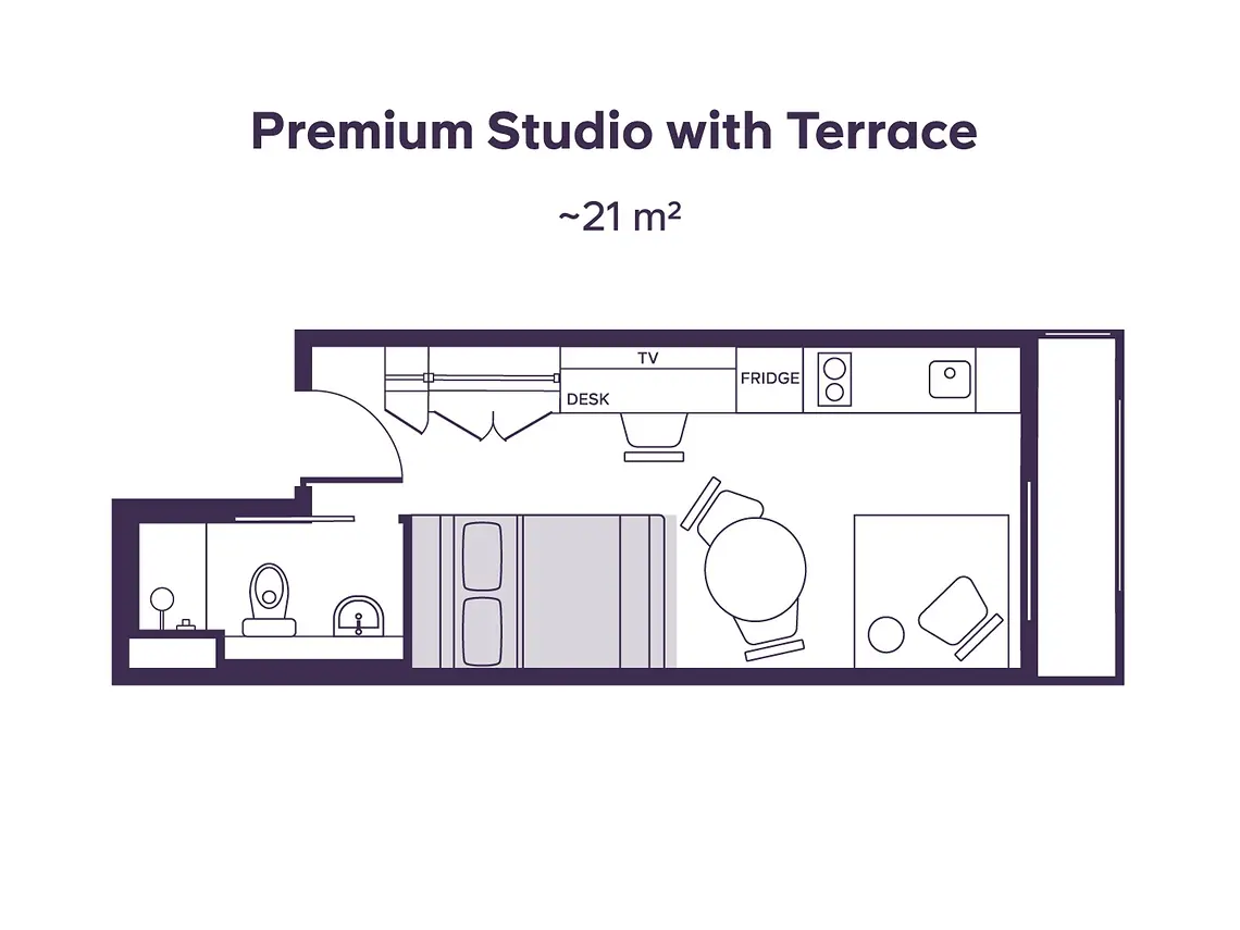  Premium Studio With Terrace  -  University Square  - Gallery -  5