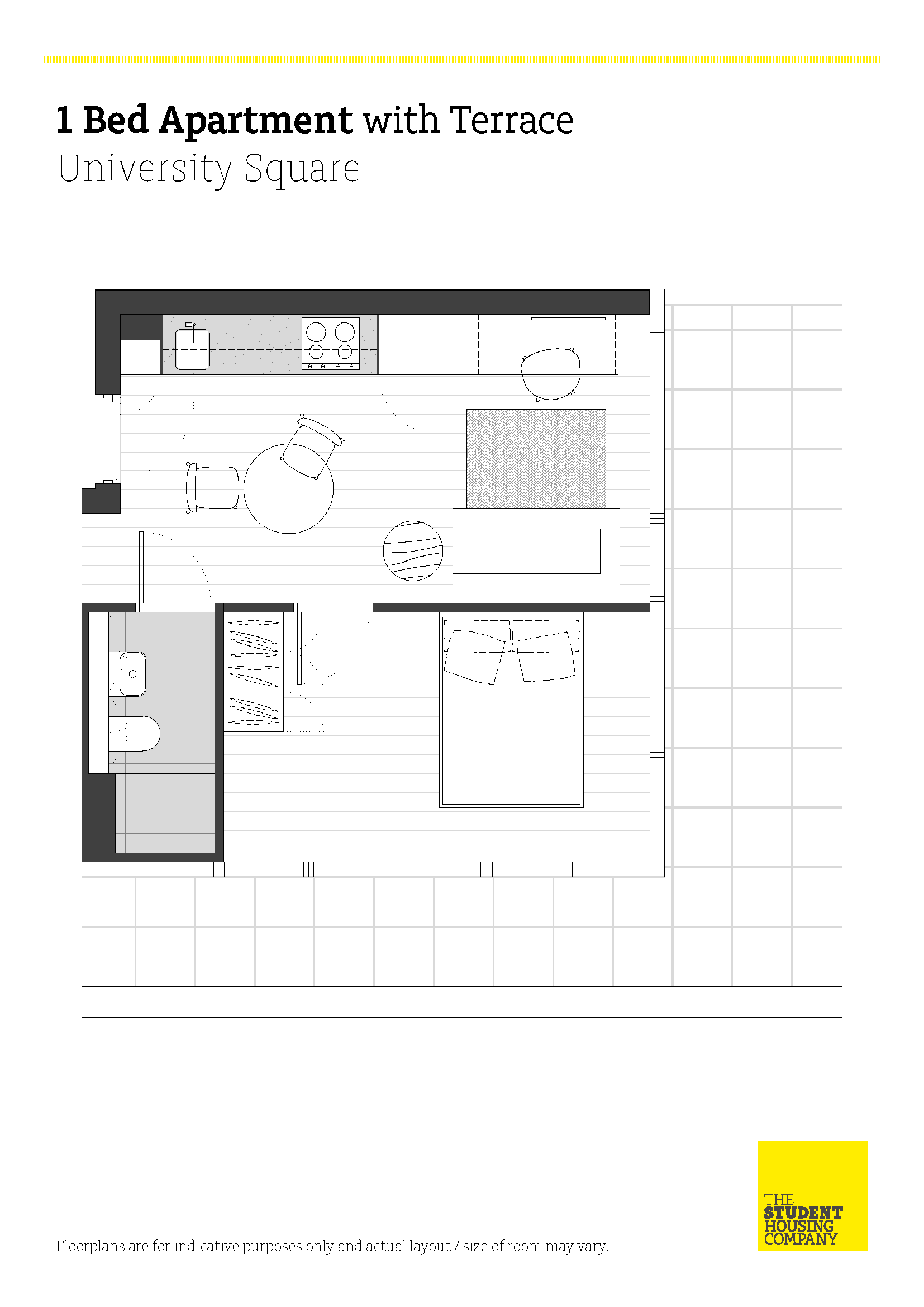  1 Bed Apartment With Terrace  -  University Square  - Gallery -  2