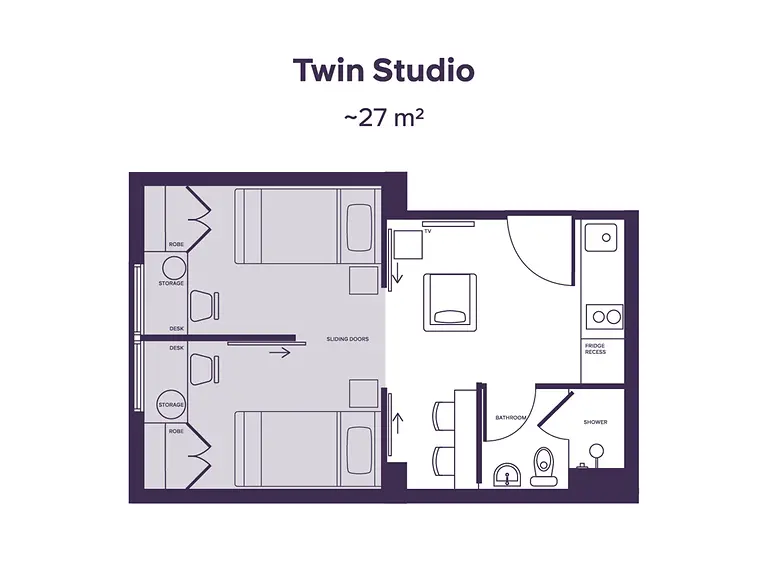  Twin Studio Apartment  -  The Boulevard - Perth  - Gallery -  6