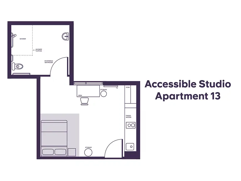 Studio Large High Floor (DDA) - 2