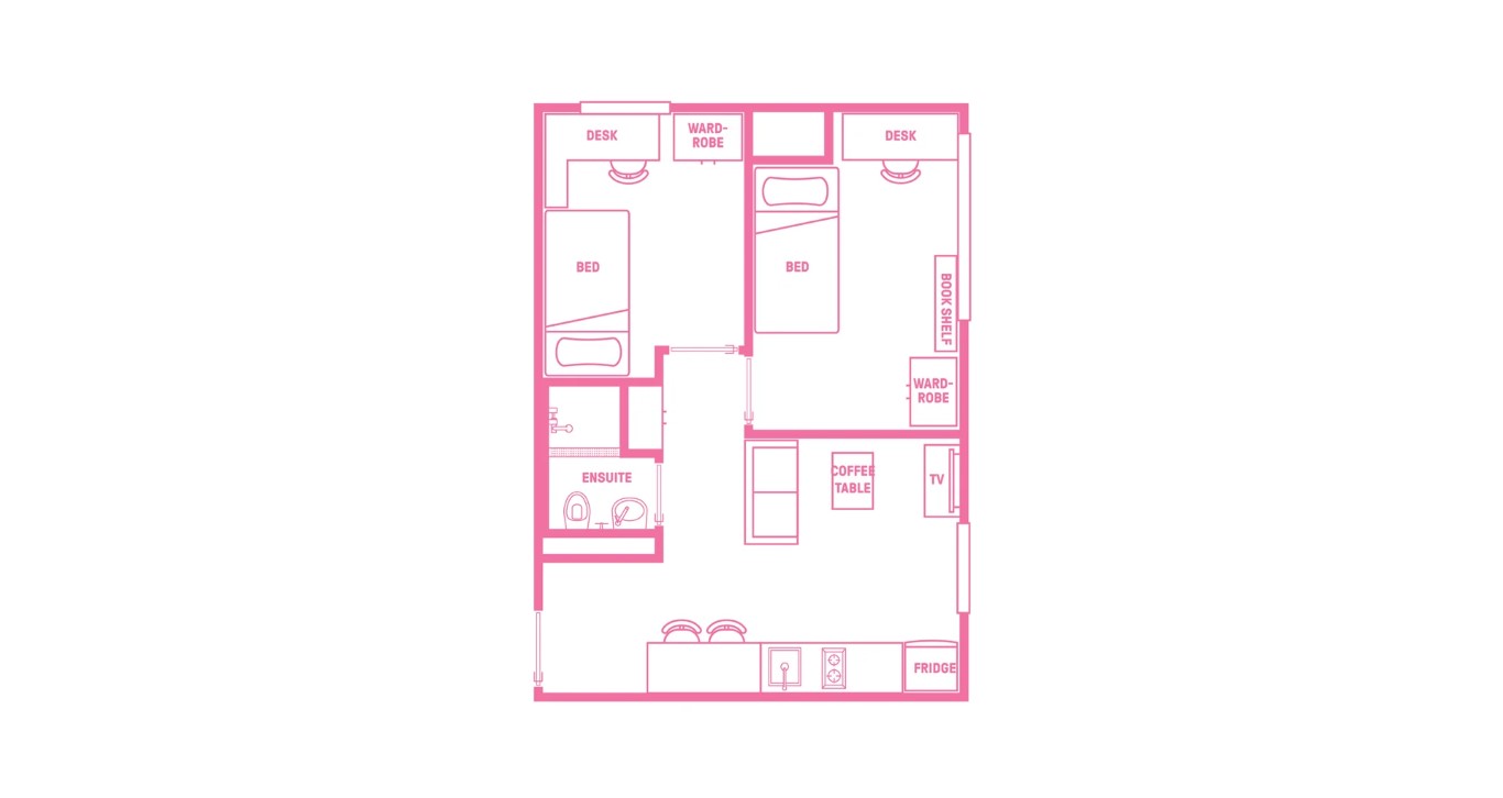  King Single Bed, 5 Bed Apartment With Ensuite  -  Urbanest Swanston Street  - Gallery -  8