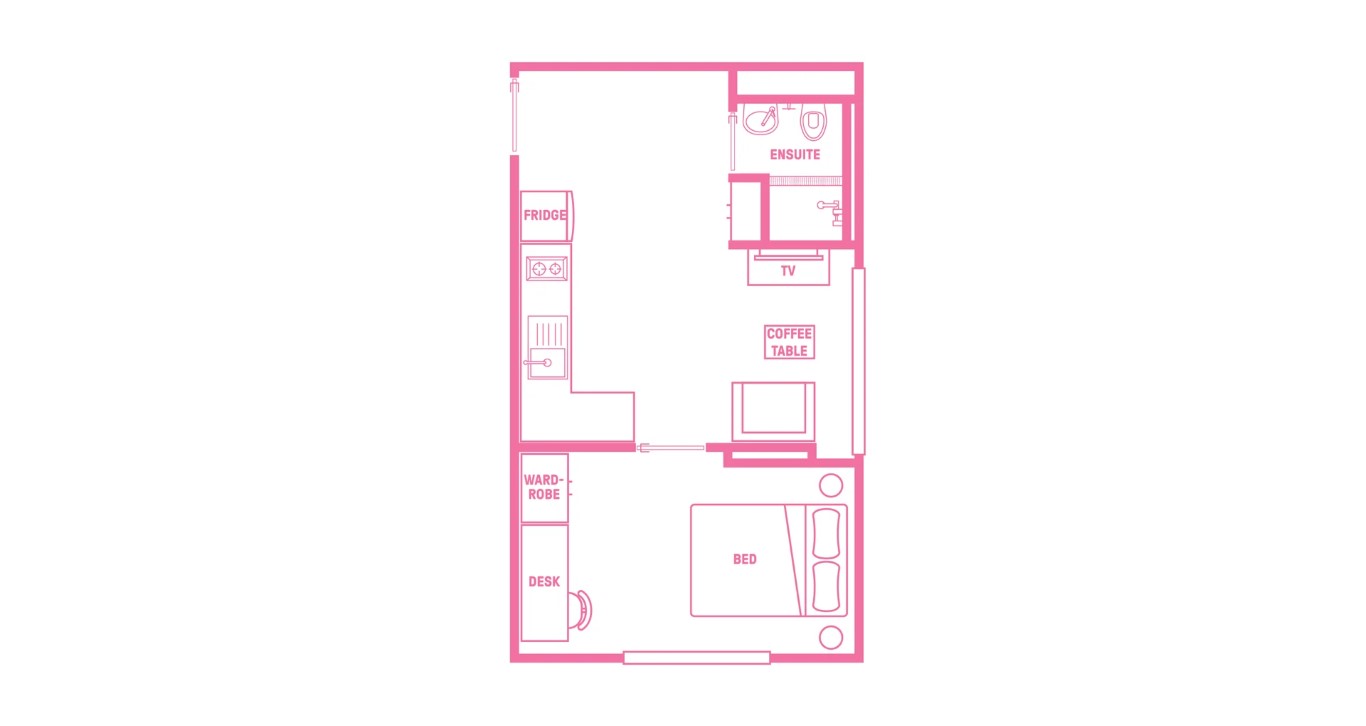Double Bed, 1 Bed Apartment, Standard View - Urbanest Swanston Street - Gallery - 7
