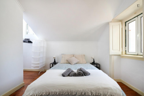 Double bedroom in an 8-bedroom student flat, near the Avenida metro