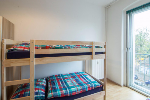 Single bed in bunk bed in neat triple bedroom in Neukölln