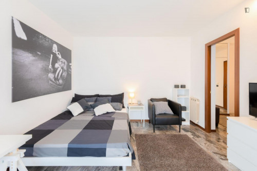Really cool double bedroom with a balco Parrocchia Madonna Pellegrina room B