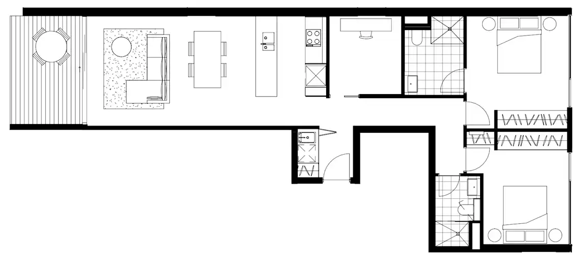  207 / 2 Bed + MultiPurpose Room + 1 Balcony  -  UKO Camperdown  - Gallery -  1