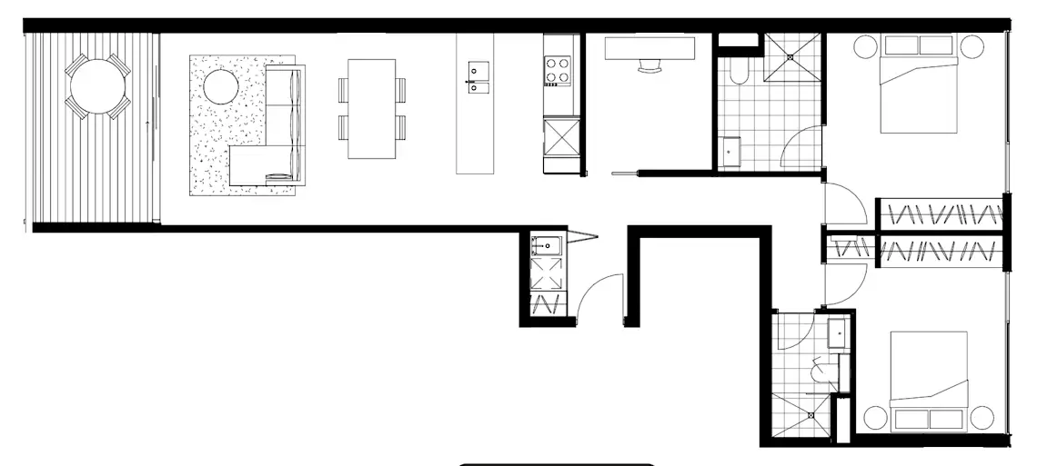  507, 504 / 2 Bed + MultiPurpose Room + 1 Balcony  -  UKO Camperdown  - Gallery -  1