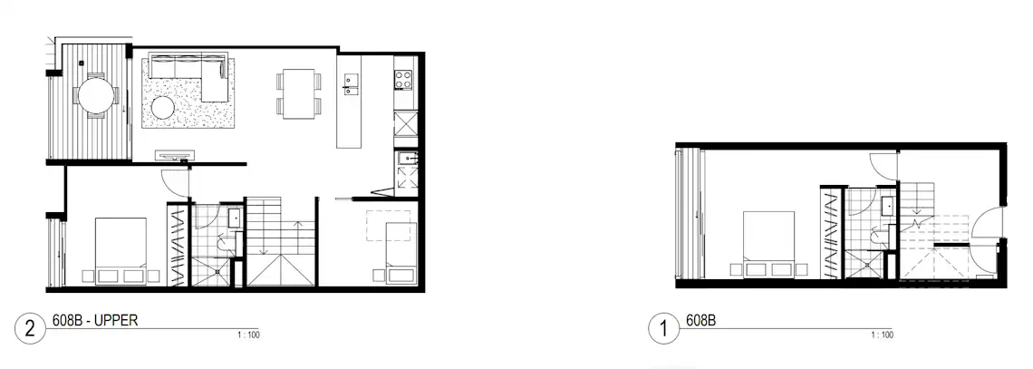  604, 607, 608 /  Furnished 3Bed + 2Bath + 1Balcony + 2Juliet Balcony  -  UKO Camperdown  - Gallery -  2