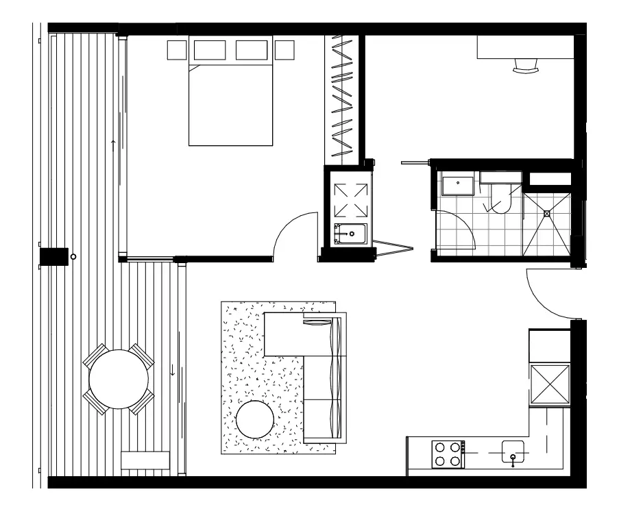  306 / 1 Bed + 1 Bath + MultiPurpose Room + 1 Balcony  -  UKO Camperdown  - Gallery -  1