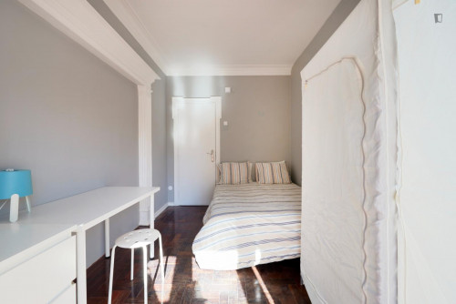 Enchanting double bedroom in a student flat, in Entrecampos