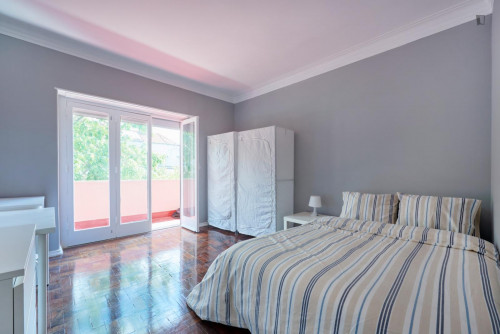 Ample double bedroom in an 11-bedroom flat, near Instituto Superior Técnico