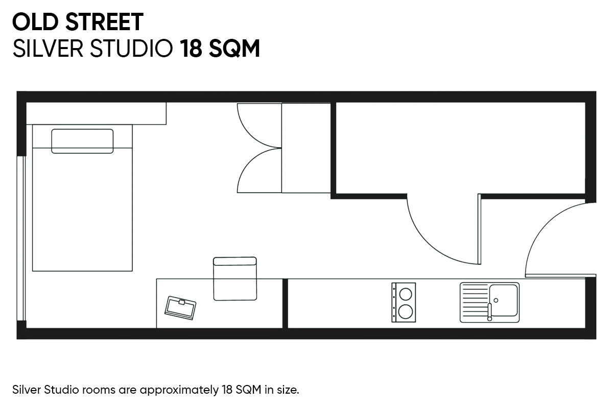  Silver Studio - Courtyard View | Lower Level  -  Old Street Residence - Flexible Tenancies  - Gallery -  7