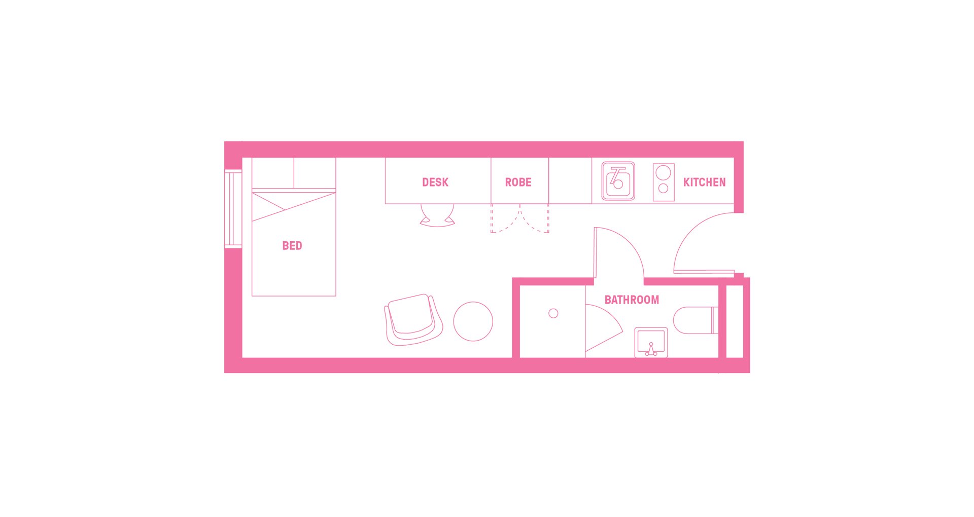  Double Bed, Signature Plus Studio Apartment, Standard View  -  Atira Peel St  - Gallery -  5