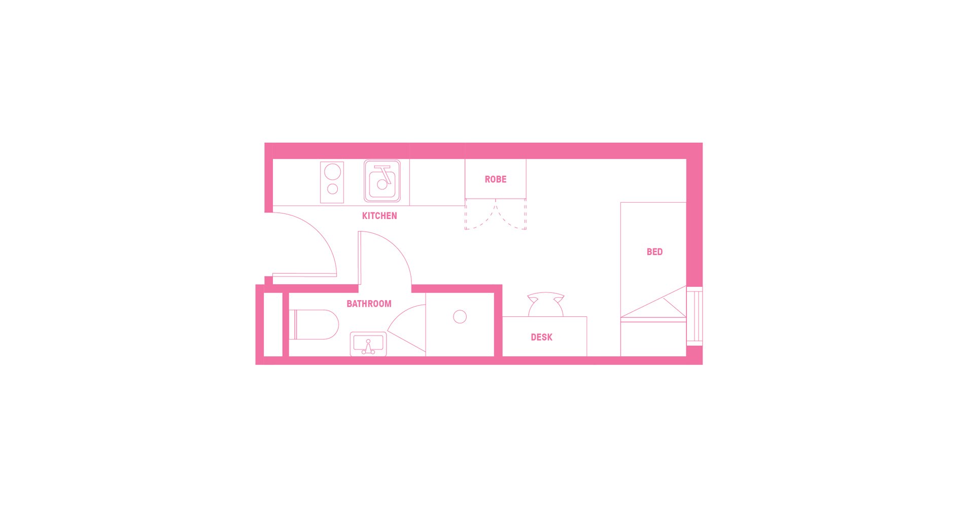  King Single Bed, Signature Studio Apartment, Standard View  -  Atira Peel St  - Gallery -  2