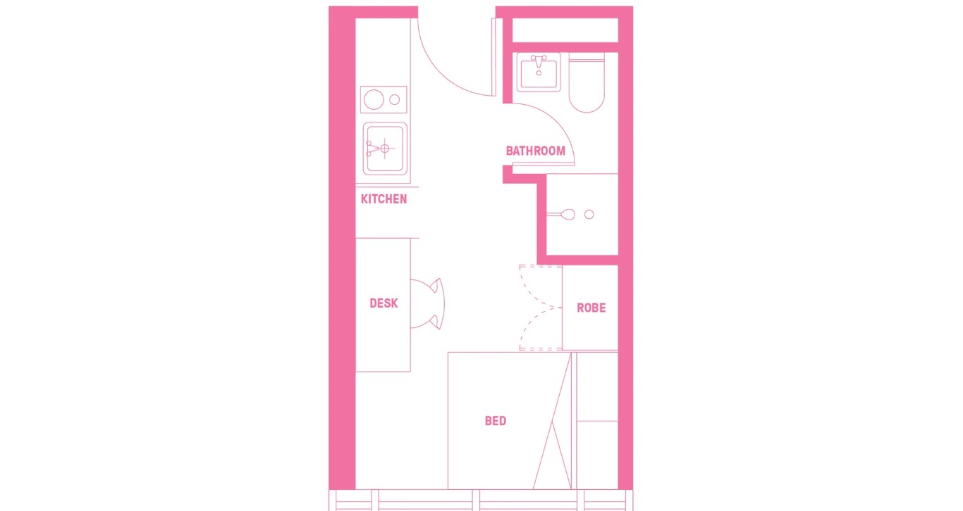  King Single Bed, Ultra Studio Apartment, Standard View  -  اتيرا لاتروب اس تي  - Gallery -  7