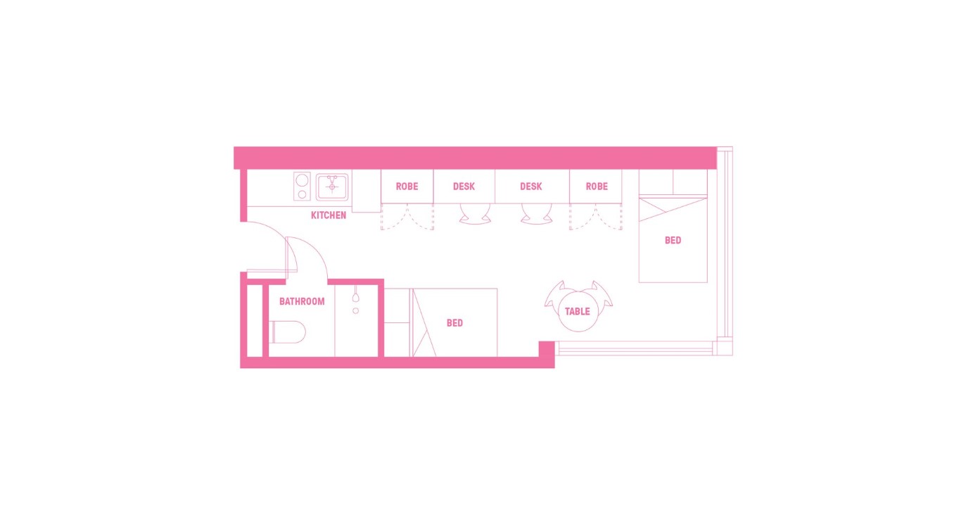  King Single Bed, Ultra Twin Apartment, Standard View  -  اتيرا لاتروب اس تي  - Gallery -  10