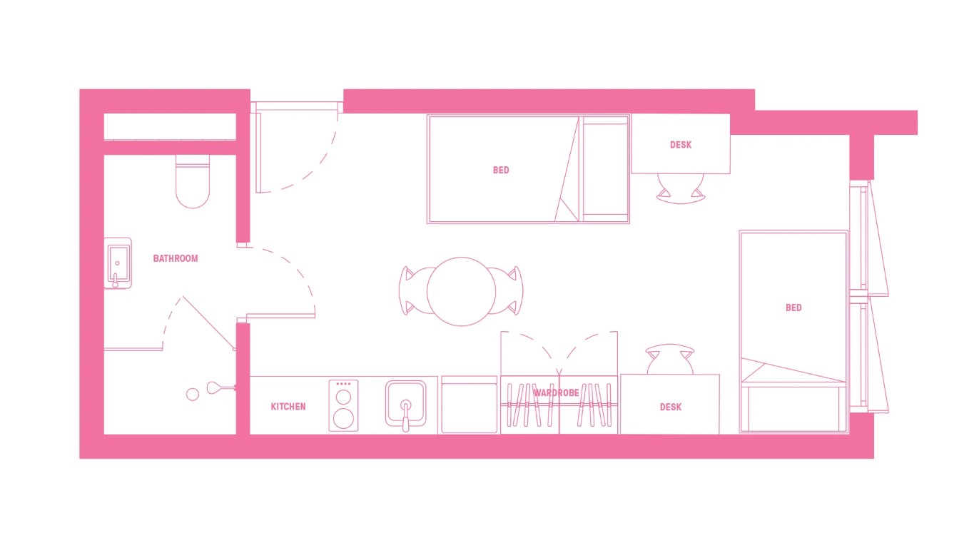  King Single Bed, Twin Apartment, Standard View  -  اتيرا لاتروب اس تي  - Gallery -  3