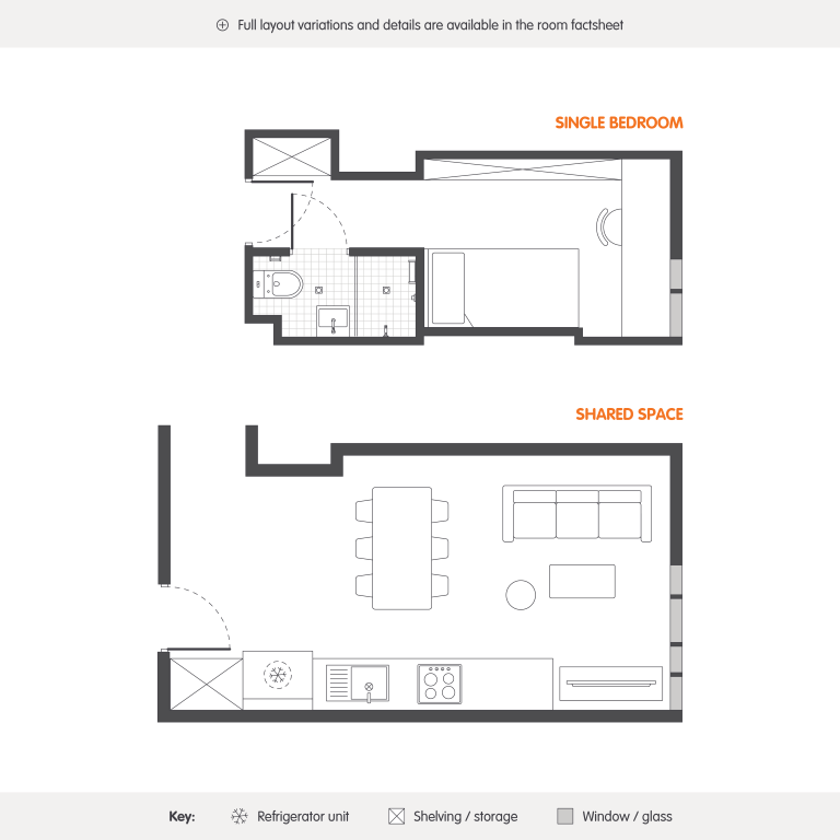  سنجل بيد رووم 5 شير ابارتمنت  -  اجلو تشاتوود  - Gallery -  10