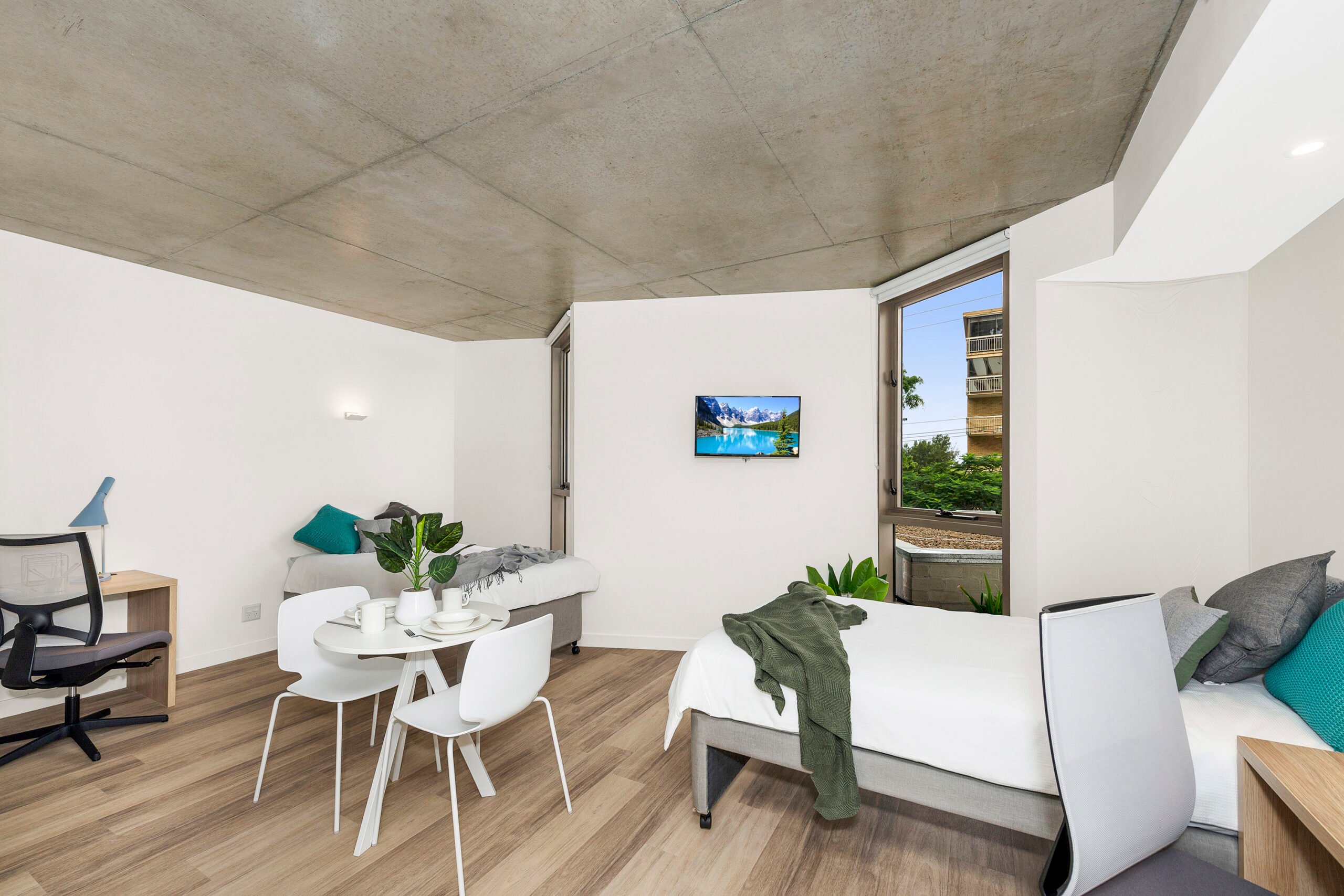 King Single Bed, Signature Plus Twin Apartment, Standard View - Scape St Lucia - Gallery - 9