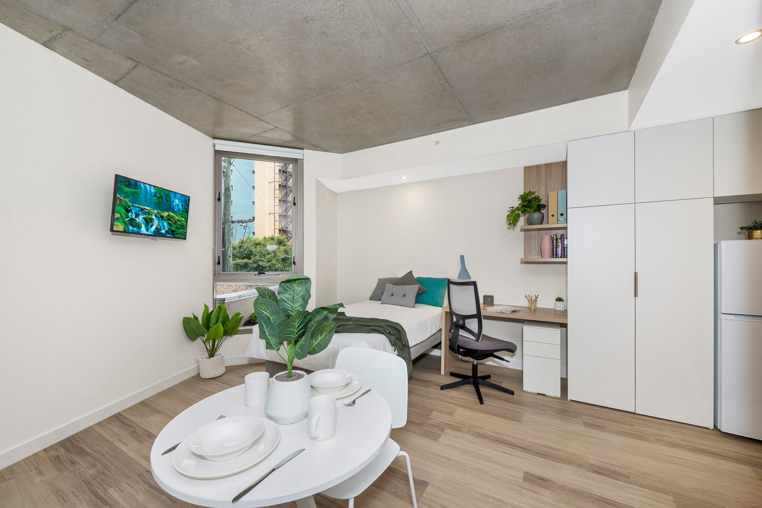  King Single Bed, Signature Plus Twin Apartment, Standard View  -  Scape St Lucia  - Gallery -  5