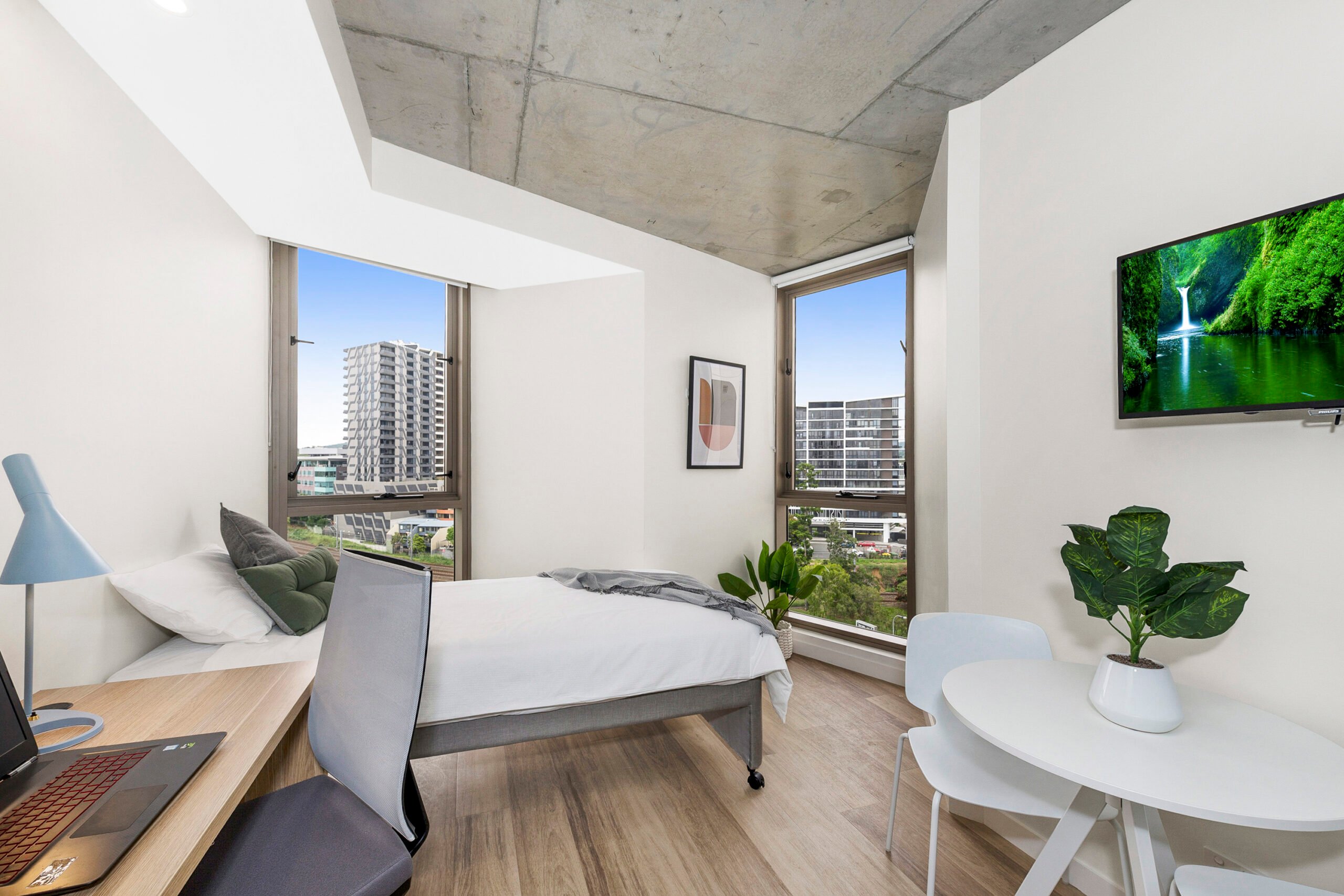  King Single Bed, Signature Plus Twin Apartment, Standard View  -  Scape St Lucia  - Gallery -  8