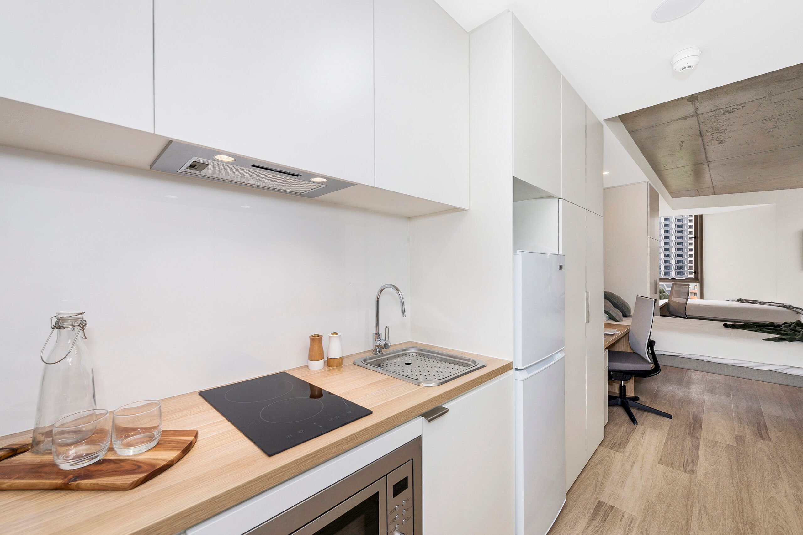  King Single Bed, Signature Plus Twin Apartment, Standard View  -  Scape St Lucia  - Gallery -  2