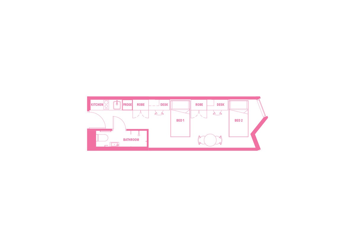  King Single Bed, Signature Plus Twin Apartment, Standard View  -  Scape St Lucia  - Gallery -  7