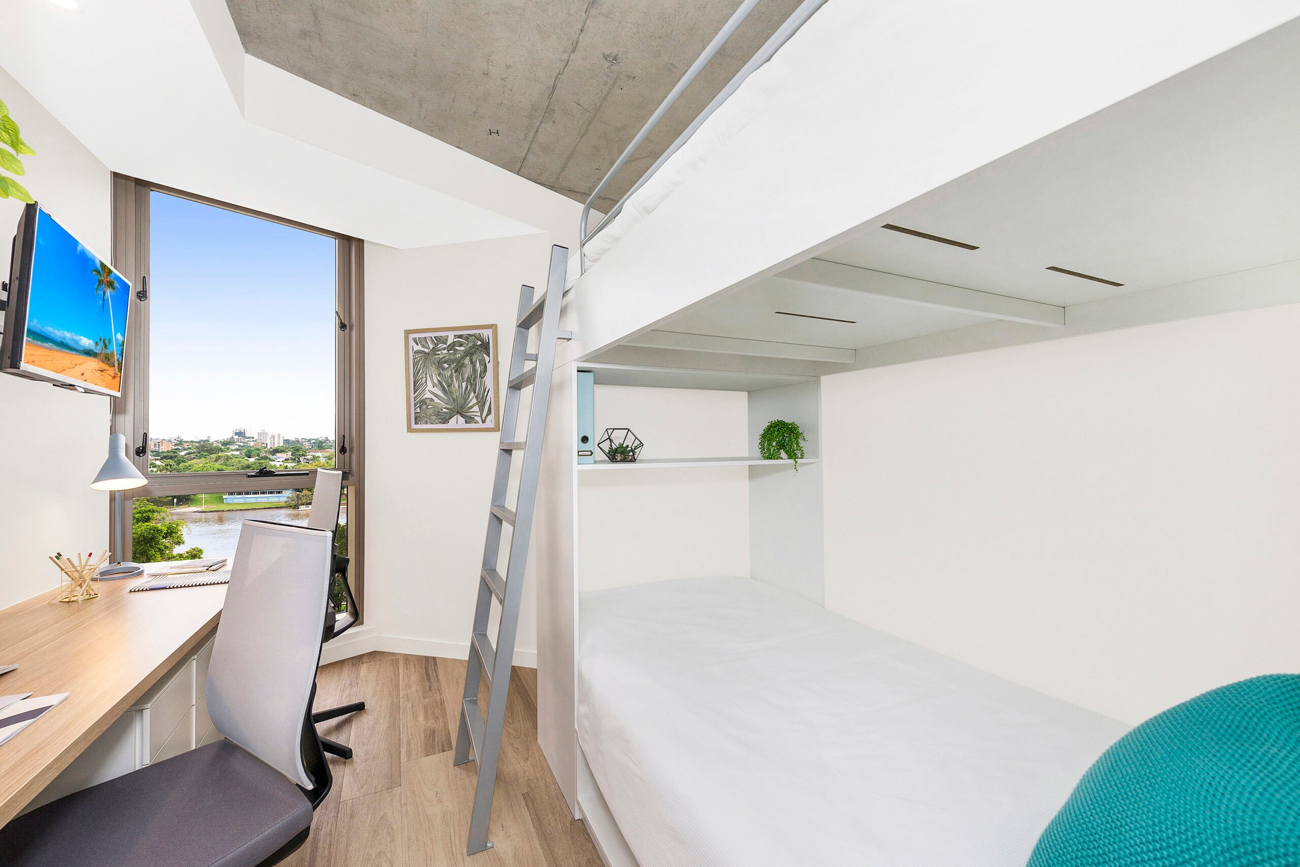  King Single Bed, Twin Bunk Apartment, Standard View  -  Scape St Lucia  - Gallery -  1