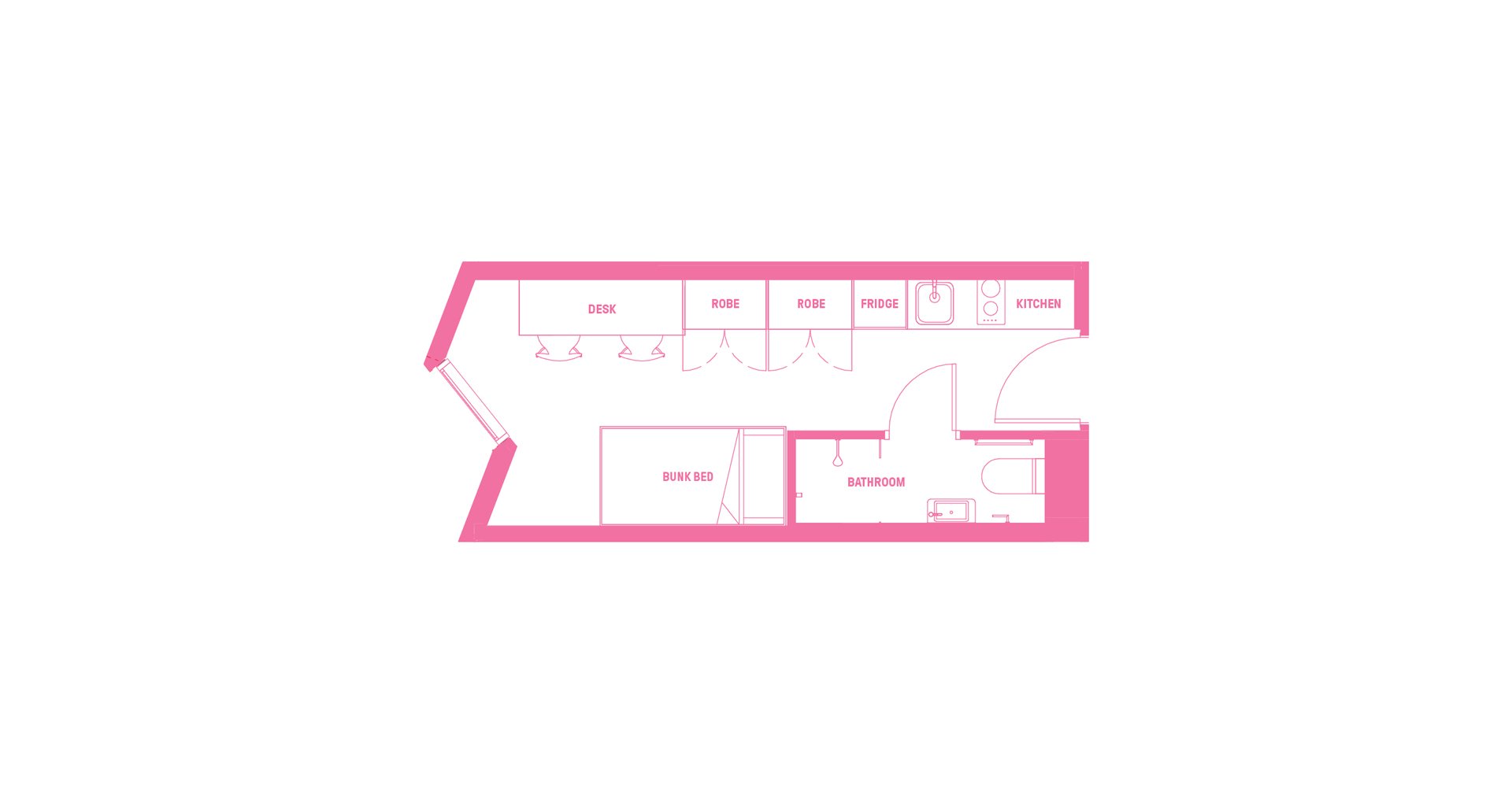  King Single Bed, Twin Bunk Apartment, Standard View  -  Scape St Lucia  - Gallery -  3