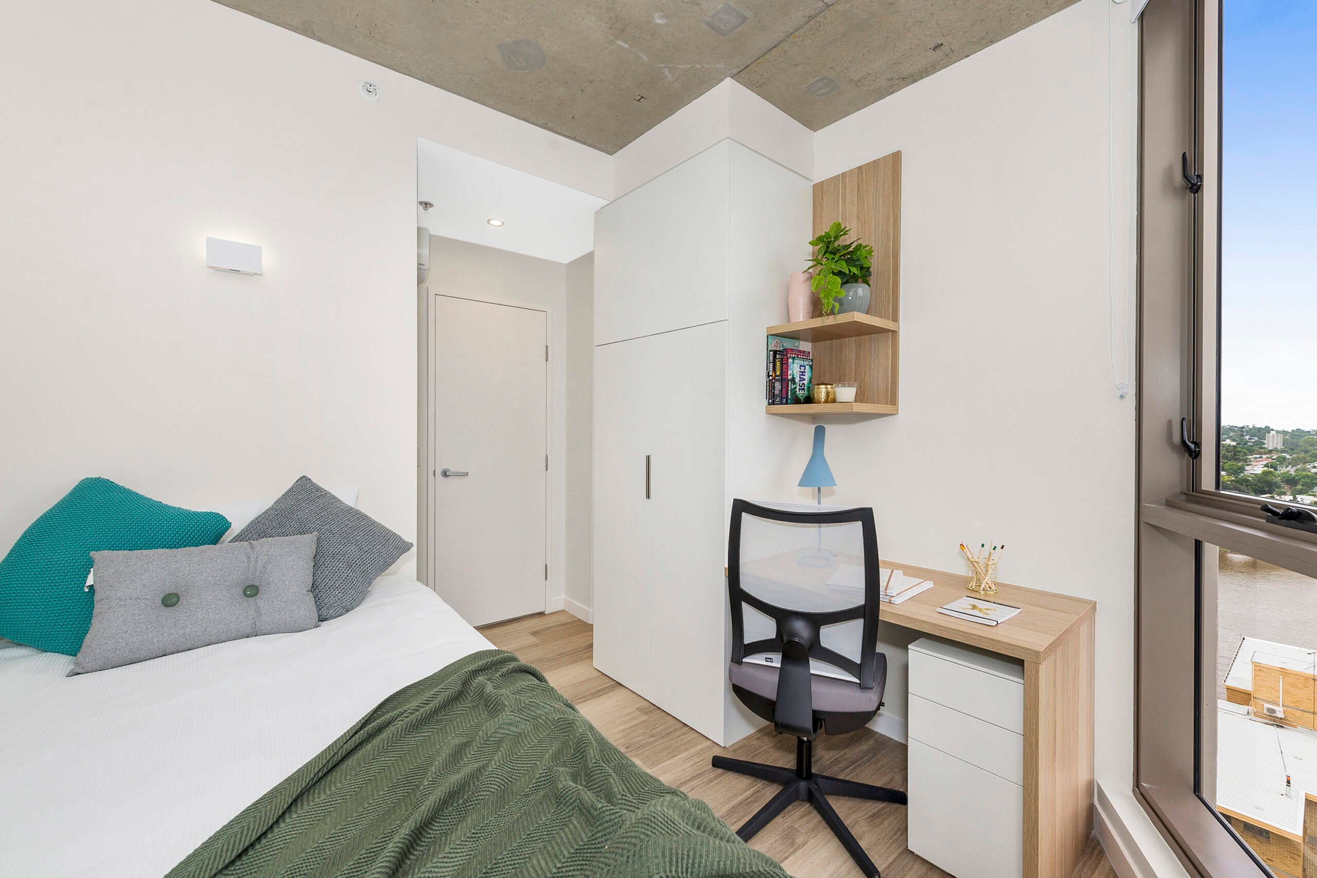  King Single Bed, Ultra Twin Apartment, Standard View  -  Scape St Lucia  - Gallery -  11