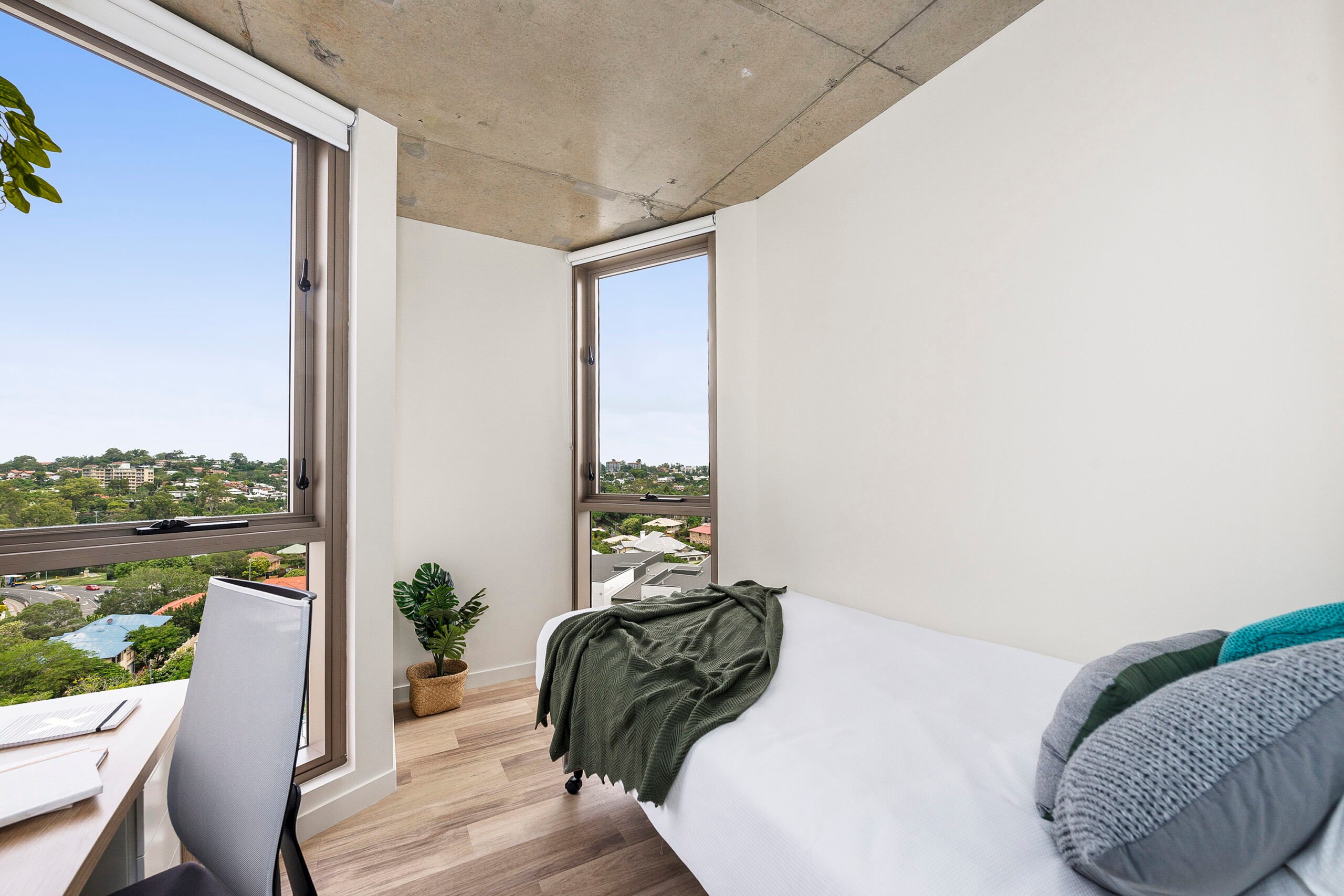  King Single Bed, Ultra Twin Apartment, Standard View  -  Scape St Lucia  - Gallery -  6