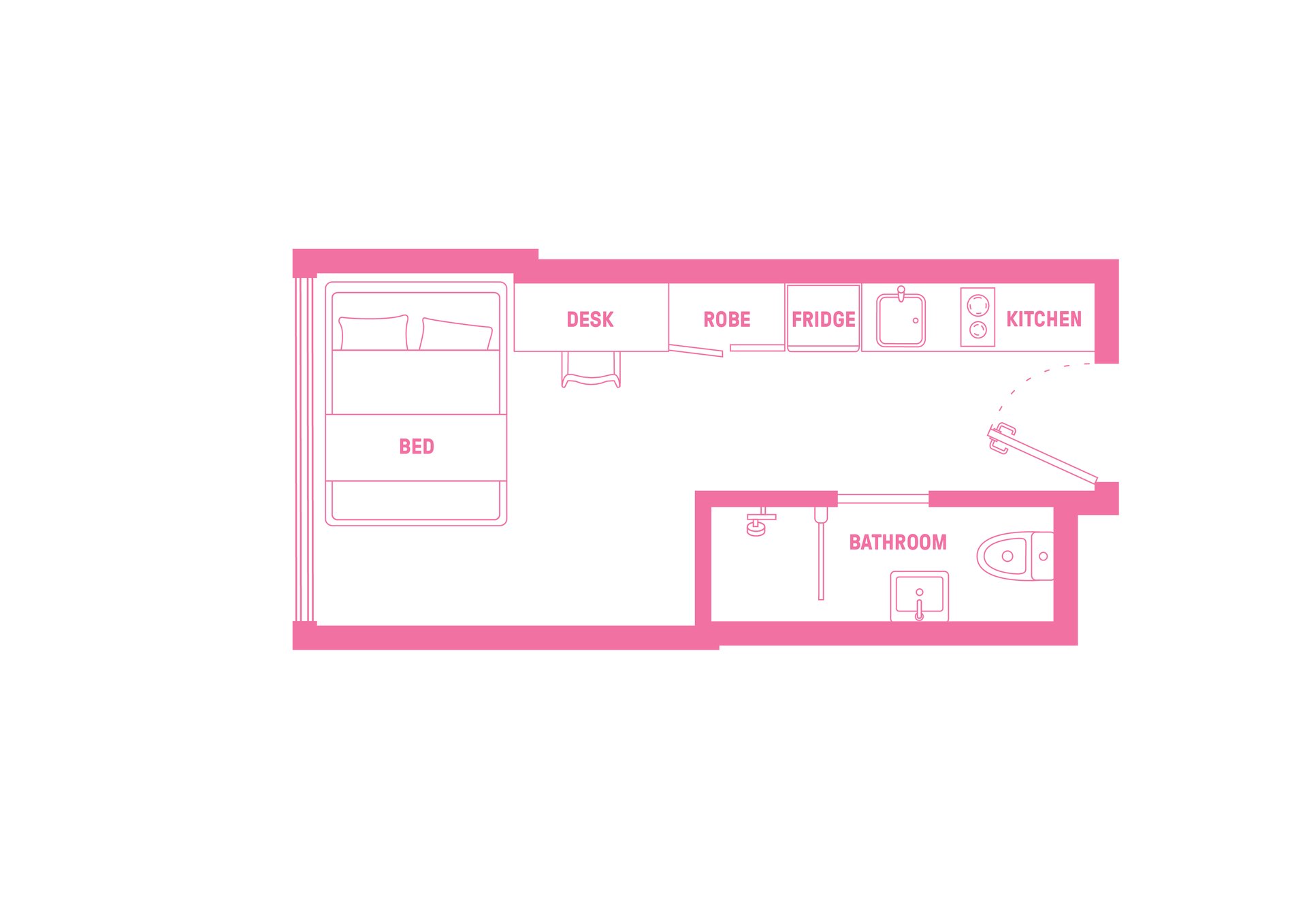 Double Bed, Medium Studio Apartment Standard View - Scape St Lucia - Gallery - 2