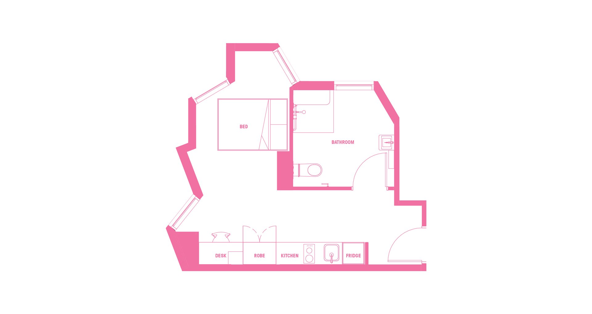 Double Bed, Large Studio Apartment Premium View - Scape St Lucia - Gallery - 5