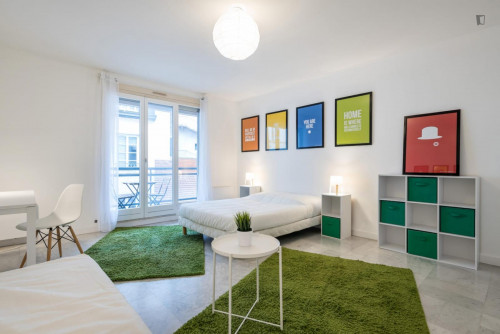 Large pretty double bedroom in La Guillotière-Sud