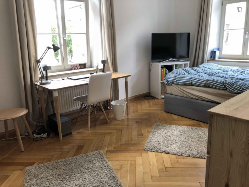Modern double bedroom in Ludwigsvorstadt-Isarvorstad