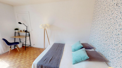 Lovely double bedroom in a student flat, in Prince–Marmottan
