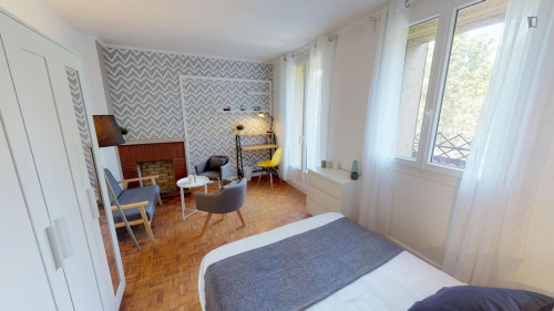 Beautiful double bedroom in a student flat, in Prince–Marmottan