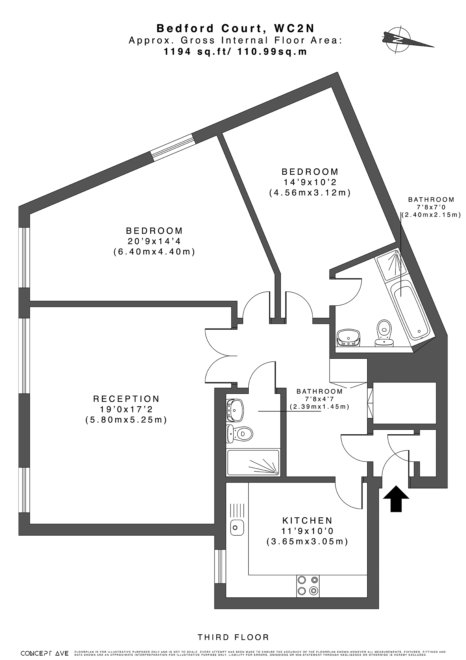 2 Bedroom, 2 Bathroom - 10