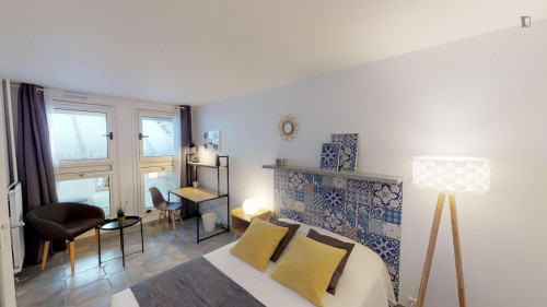 Great double bedroom near central Parc André Malraux