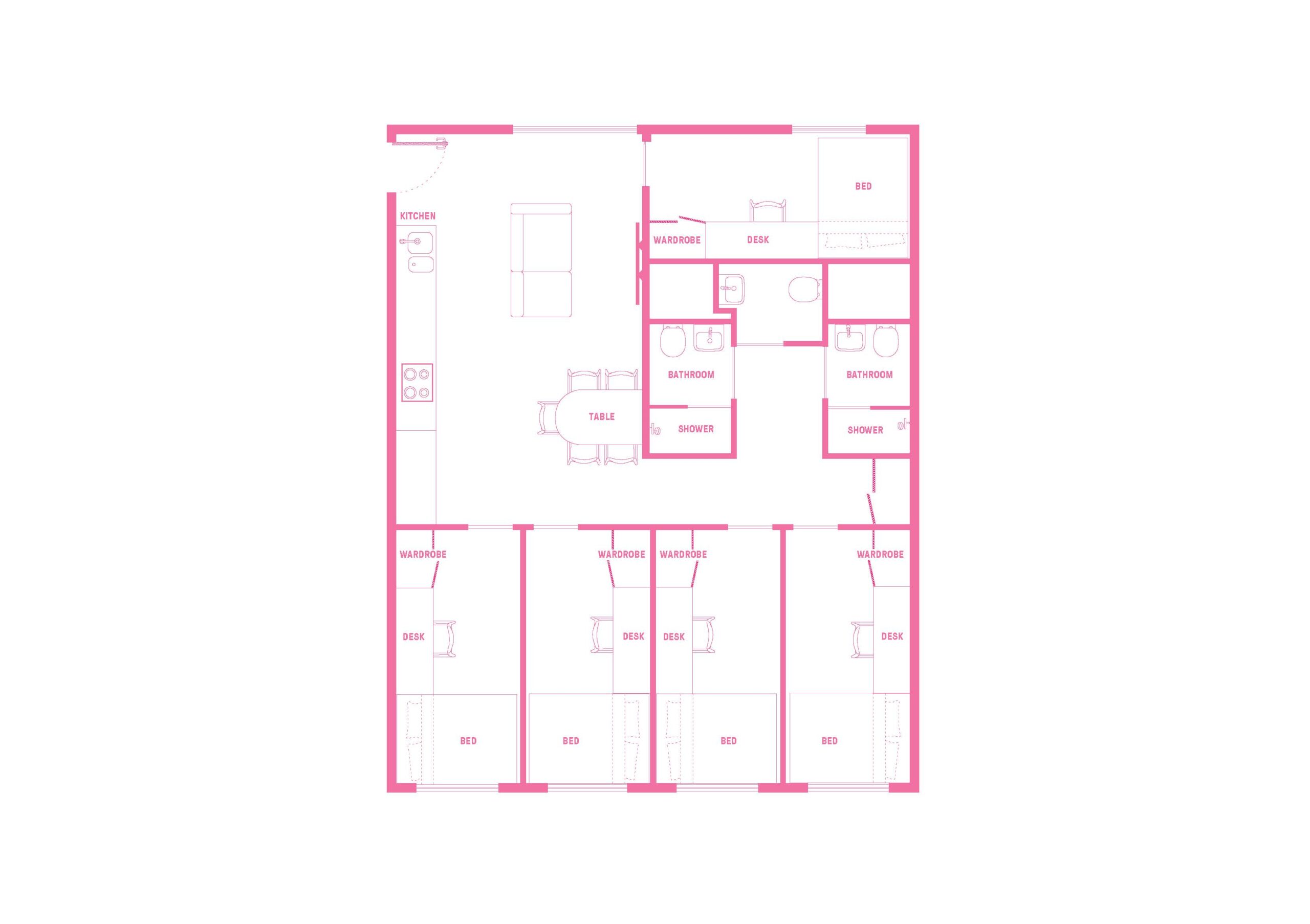  Double Bed, 5 Bed Apartment  -  Scape Lincoln College  - Gallery -  3