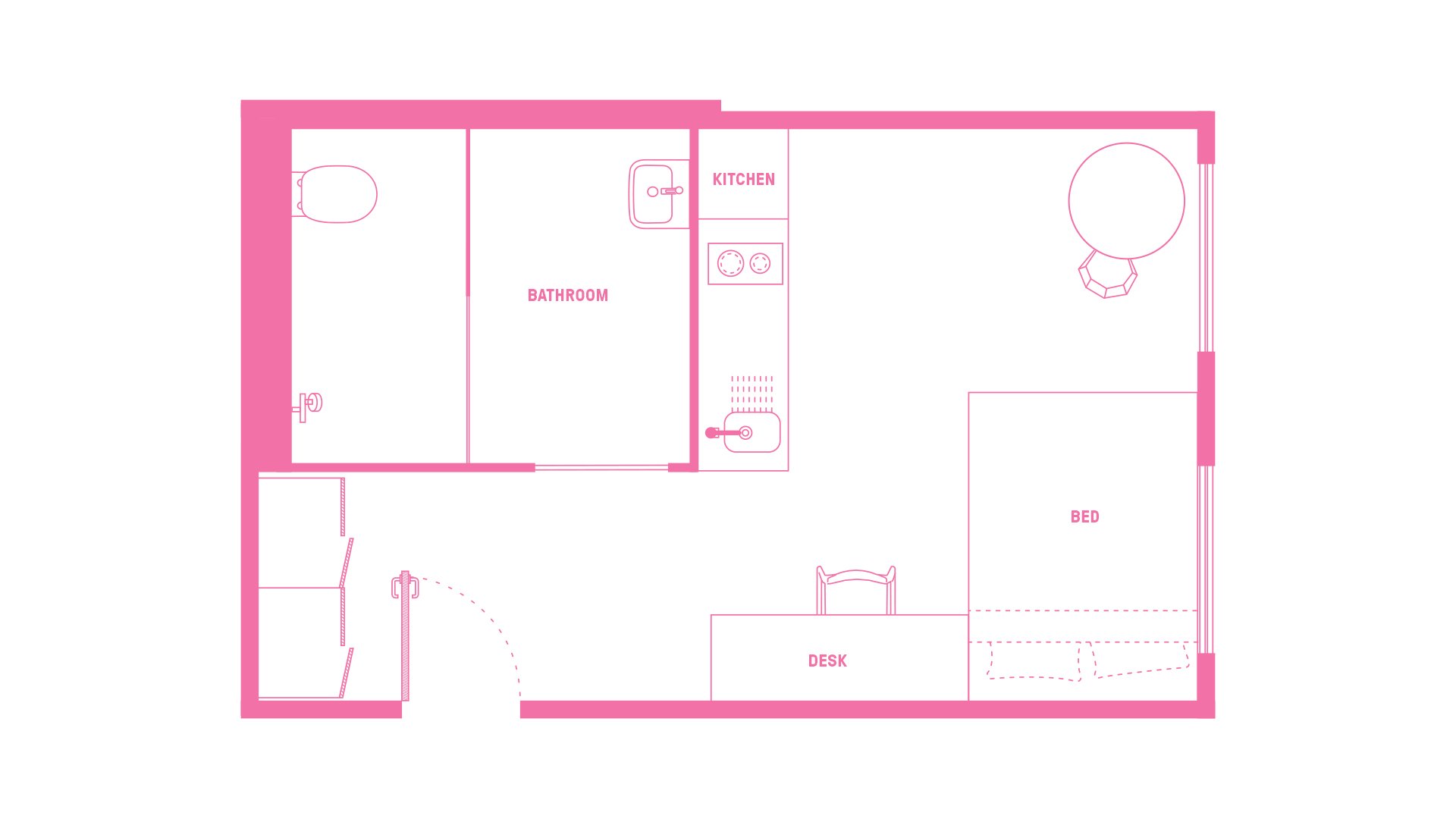  Double Bed, Ultra Studio Apartment, Standard View  -  Scape Lincoln College  - Gallery -  2