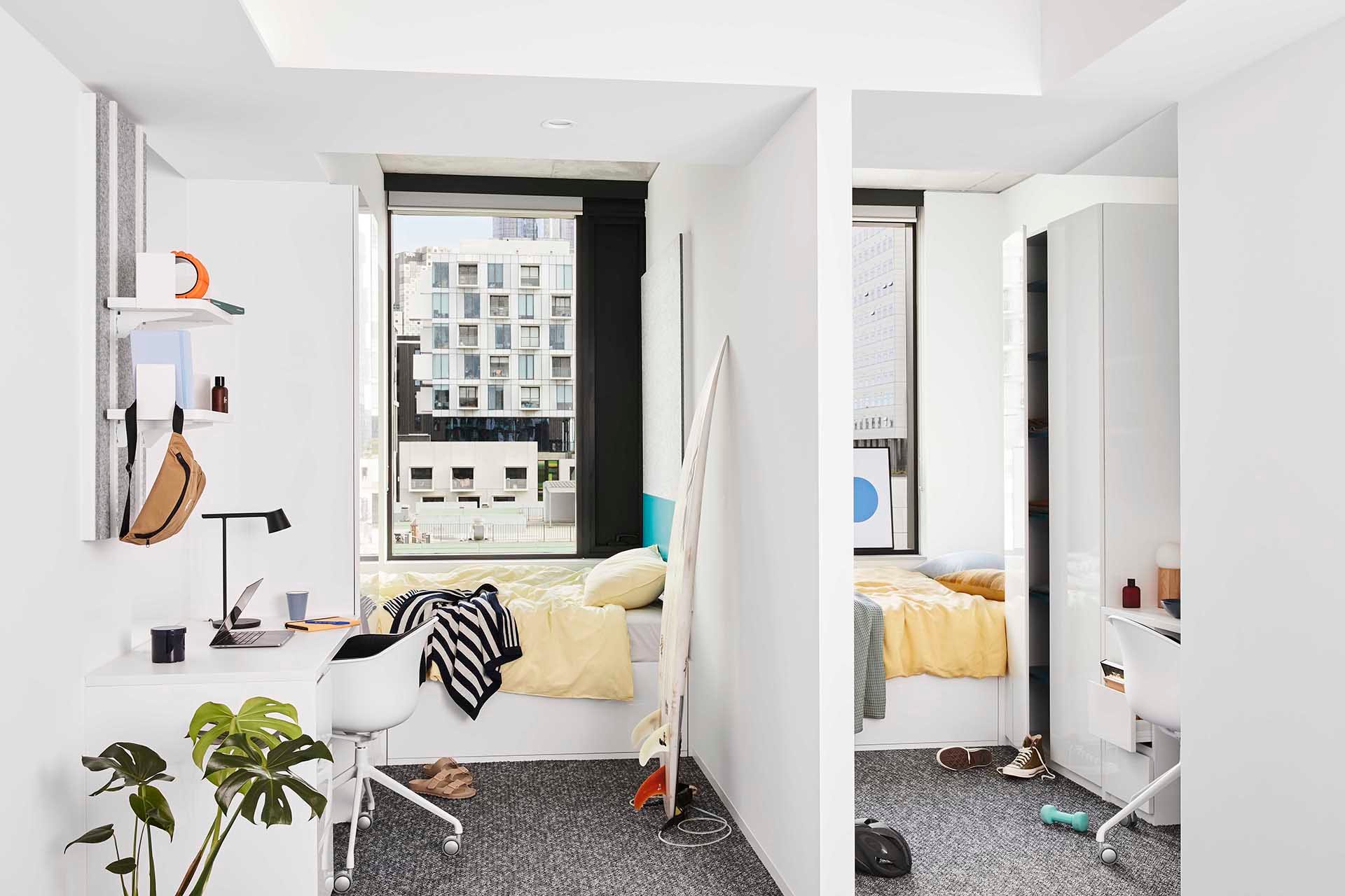  Double Bed, Ultra Twin Studio, Standard View  -  Scape Lincoln College  - Gallery -  1