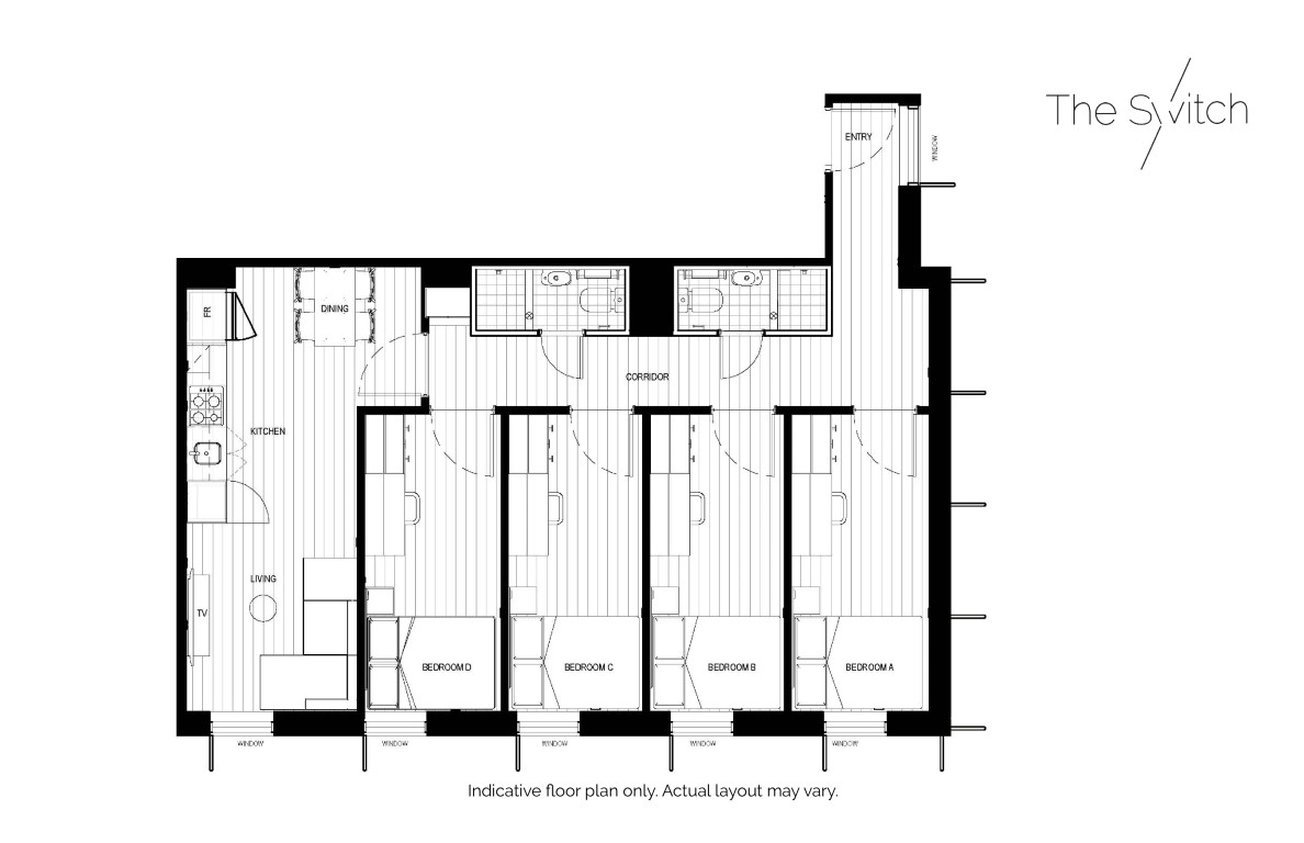Four Bedroom Apartment - Single - The Switch Adelaide Central - Gallery - 7